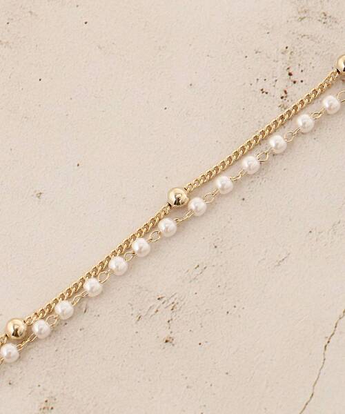 le.coeur blanc(ルクールブラン)の「パール×チェーン2連ネックレス(ネックレス・レディース・ゴールド・FREE)」の13枚目の写真