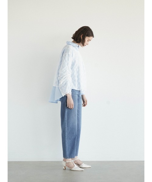 FIKA.(フィーカ)の「Gather sleeve lace blouse(シャツ/ブラウス・レディース・ブラック/オフホワイト・MEDIUM)」の9枚目の写真