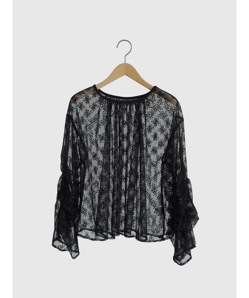 FIKA.(フィーカ)の「Gather sleeve lace blouse(シャツ/ブラウス・レディース・ブラック/オフホワイト・MEDIUM)」の17枚目の写真
