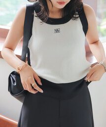 KOBE LETTUCE | 刺繍アメスリニットトップス(タンクトップ)