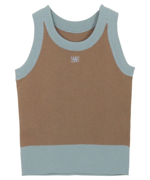 KOBE LETTUCE（コウベレタス）の「刺繍アメスリニットトップス（タンクトップ・レディース・ブラウン/ブラック/グレイッシュベージュ/アイボリー・M）」の7枚目の写真