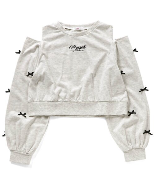 袖りぼん肩あきロンT（Tシャツ/カットソー）｜ALGY（アルジー）の  