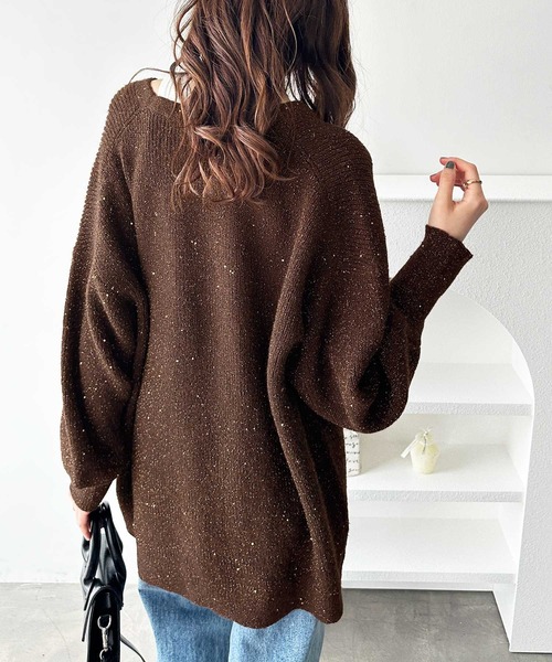 GeeRA(ジーラ)の「ラメニットカーデ(カーディガン/ボレロ・レディース・ブラック/ブラウン・LARGE/MEDIUM)」の13枚目の写真