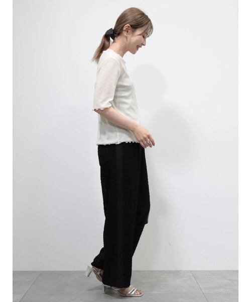 AMERICAN HOLIC(アメリカンホリック)の「シアーベロアTシャツ(Tシャツ/カットソー・レディース・アイボリー/グレー・M/L)」の19枚目の写真