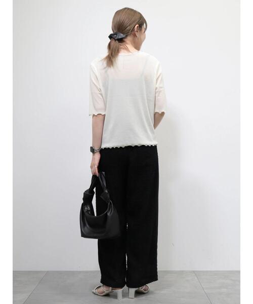 AMERICAN HOLIC(アメリカンホリック)の「シアーベロアTシャツ(Tシャツ/カットソー・レディース・アイボリー/グレー・M/L)」の18枚目の写真