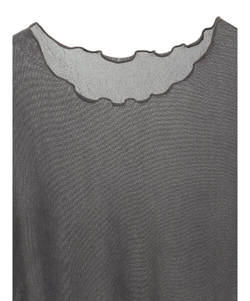 AMERICAN HOLIC(アメリカンホリック)の「シアーベロアTシャツ(Tシャツ/カットソー・レディース・アイボリー/グレー・M/L)」の15枚目の写真