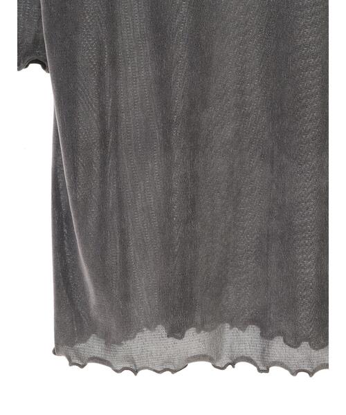 AMERICAN HOLIC(アメリカンホリック)の「シアーベロアTシャツ(Tシャツ/カットソー・レディース・アイボリー/グレー・M/L)」の13枚目の写真