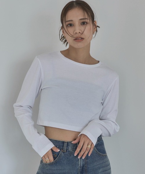feepur（フェピュール）の「クロップドフライスロンTee（Tシャツ