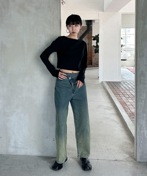 feepur（フェピュール）の「クロップドフライスロンTee（Tシャツ/カットソー・レディース・ブラック/オフホワイト/グレー/ネイビー/オートミール・MEDIUM）」の19枚目の写真