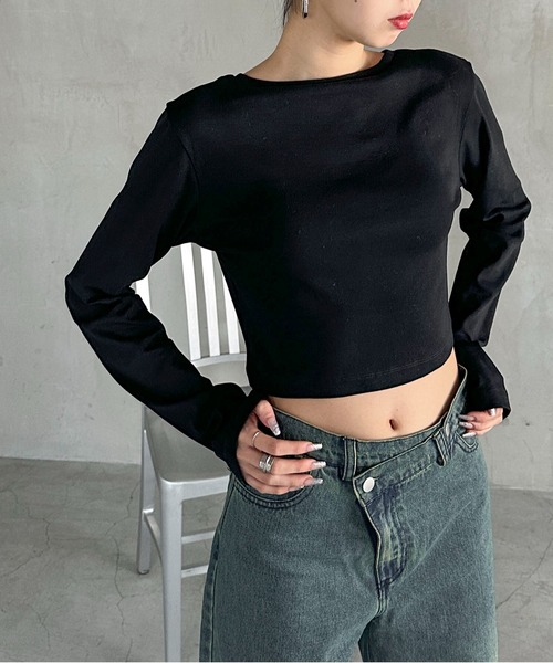 feepur（フェピュール）の「クロップドフライスロンTee（Tシャツ/カットソー・レディース・ブラック/オフホワイト/グレー/ネイビー/オートミール・MEDIUM）」の17枚目の写真