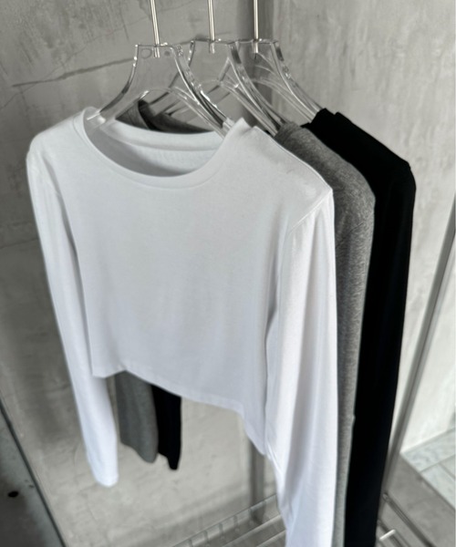 feepur（フェピュール）の「クロップドフライスロンTee（Tシャツ/カットソー・レディース・ブラック/オフホワイト/グレー/ネイビー/オートミール・MEDIUM）」の15枚目の写真