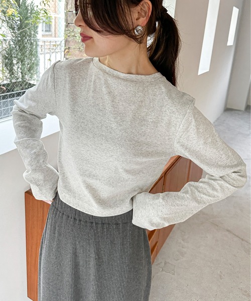 feepur（フェピュール）の「クロップドフライスロンTee（Tシャツ/カットソー・レディース・ブラック/オフホワイト/グレー/ネイビー/オートミール・MEDIUM）」の19枚目の写真