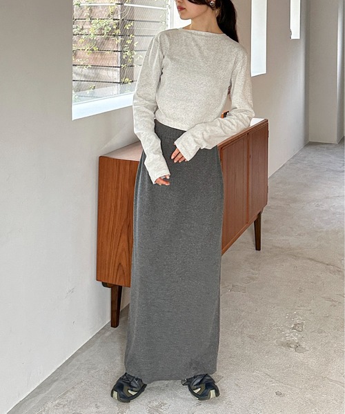 feepur（フェピュール）の「クロップドフライスロンTee（Tシャツ/カットソー・レディース・ブラック/オフホワイト/グレー/ネイビー/オートミール・MEDIUM）」の21枚目の写真