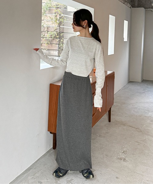 feepur（フェピュール）の「クロップドフライスロンTee（Tシャツ/カットソー・レディース・ブラック/オフホワイト/グレー/ネイビー/オートミール・MEDIUM）」の22枚目の写真