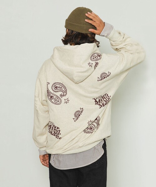 FREAK'S STORE(フリークスストア)の「YMYM × FREAK'S STORE/ワイエムワイエム 別注 YMYM Paisley Hoodie/別注 ワイエムワイエム ペイズリーフーディー(パーカー・レディース・オフホワイト/ネイビー・MEDIUM/LARGE)」の6枚目の写真