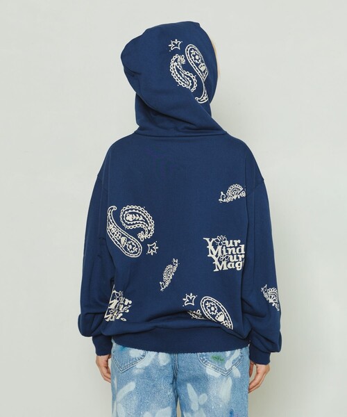 FREAK'S STORE(フリークスストア)の「YMYM × FREAK'S STORE/ワイエムワイエム 別注 YMYM Paisley Hoodie/別注 ワイエムワイエム ペイズリーフーディー(パーカー・レディース・オフホワイト/ネイビー・MEDIUM/LARGE)」の14枚目の写真