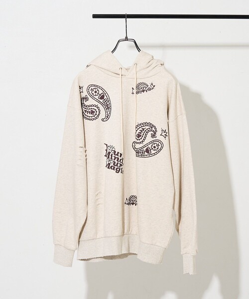 FREAK'S STORE(フリークスストア)の「YMYM × FREAK'S STORE/ワイエムワイエム 別注 YMYM Paisley Hoodie/別注 ワイエムワイエム ペイズリーフーディー(パーカー・レディース・オフホワイト/ネイビー・MEDIUM/LARGE)」の18枚目の写真
