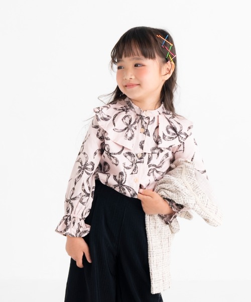 【セール】【綿100％】リボンブラウス（シャツ/ブラウス）｜nino（ニノ）