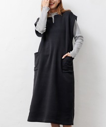 mili an deni（ミリアンデニ）の「抗菌防臭加工裏起毛キーネックジャンスカ（ジャンパースカート）」