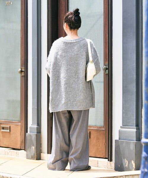 FREAK'S STORE（フリークスストア）の「限定展開　深 Vネック シャギー ニット 2way カーディガン（カーディガン/ボレロ・レディース・ブラウン/ピンク/グリーン/ベージュ/ナチュラル/グレー/ブルー/ブラック・ﾌﾘ-）」の22枚目の写真