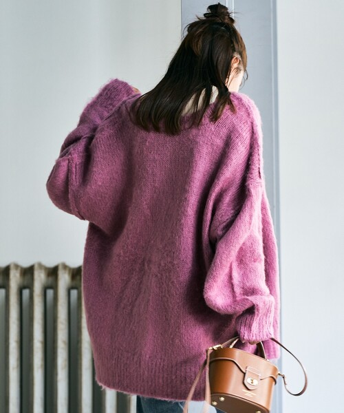 セール】限定展開 深 Vネック シャギー ニット 2way カーディガン