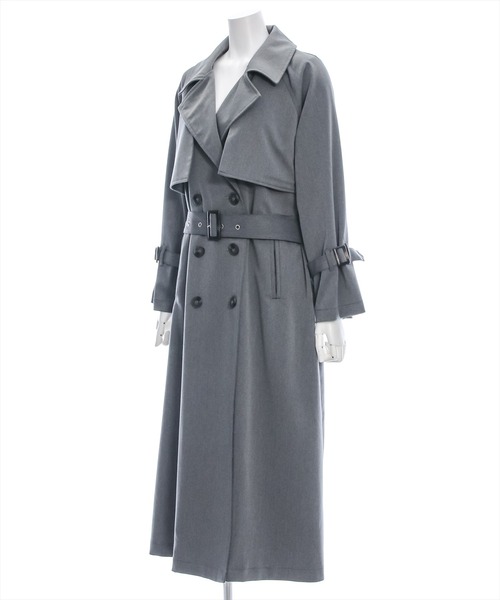 clear（クリア）の「トレンチコート [オフィスカジュアル 大人可愛い ベーシック 抜け感]≪再入荷≫（トレンチコート・レディース・ブラック/チャコールグレー/アイボリー/ブルー・F）」の5枚目の写真