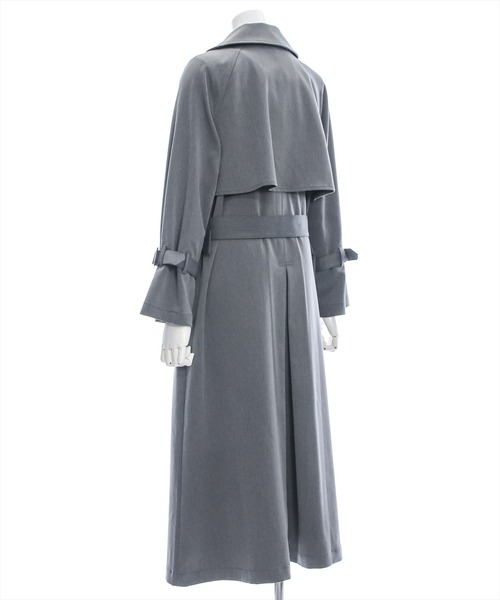 clear（クリア）の「トレンチコート [オフィスカジュアル 大人可愛い ベーシック 抜け感]≪再入荷≫（トレンチコート・レディース・ブラック/チャコールグレー/アイボリー/ブルー・F）」の7枚目の写真