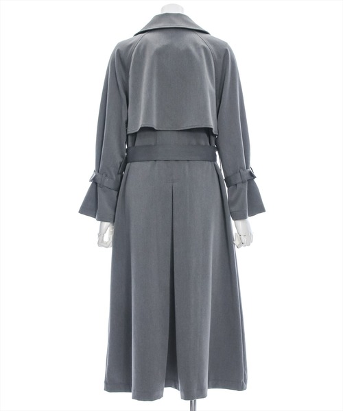 clear（クリア）の「トレンチコート [オフィスカジュアル 大人可愛い ベーシック 抜け感]≪再入荷≫（トレンチコート・レディース・ブラック/チャコールグレー/アイボリー/ブルー・F）」の8枚目の写真