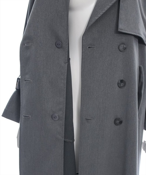 clear（クリア）の「トレンチコート [オフィスカジュアル 大人可愛い ベーシック 抜け感]≪再入荷≫（トレンチコート・レディース・ブラック/チャコールグレー/アイボリー/ブルー・F）」の11枚目の写真