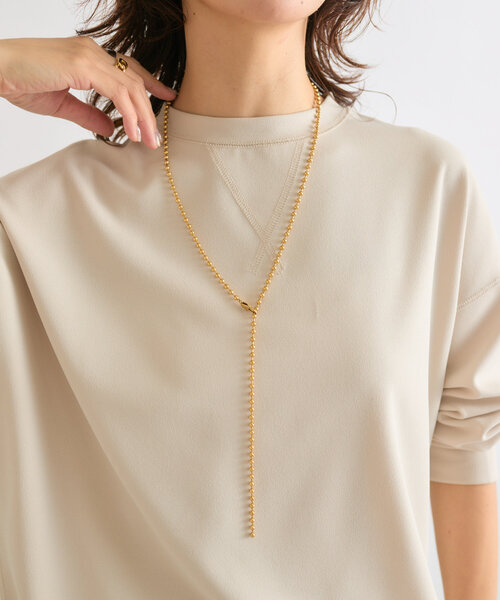 RIVE DROITE(リヴドロワ)の「【R.good(アールドットグッド)】ボールチェーンアジャストネックレス(ネックレス・レディース・シルバー/ゴールド・FREE)」の1枚目の写真