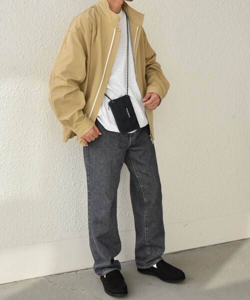 MAISON CANVVAS（メゾンキャンバス）の「【SHIPS any別注】MAISON CANVVAS: オイルドコットン マルチ ショルダーポーチ（ショルダーバッグ・メンズ・オリーブ/ベージュ/ネイビー・ONE SIZE）」の13枚目の写真