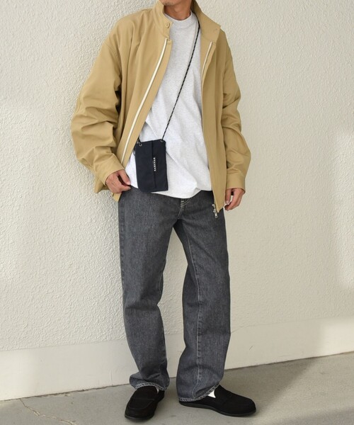 MAISON CANVVAS（メゾンキャンバス）の「【SHIPS any別注】MAISON CANVVAS: オイルドコットン マルチ ショルダーポーチ（ショルダーバッグ・メンズ・オリーブ/ベージュ/ネイビー・ONE SIZE）」の14枚目の写真