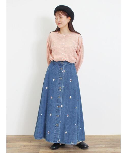 【M&F】　V12 スカート デニムドットジャカードスカート｜ピンクハウスオフィシャル