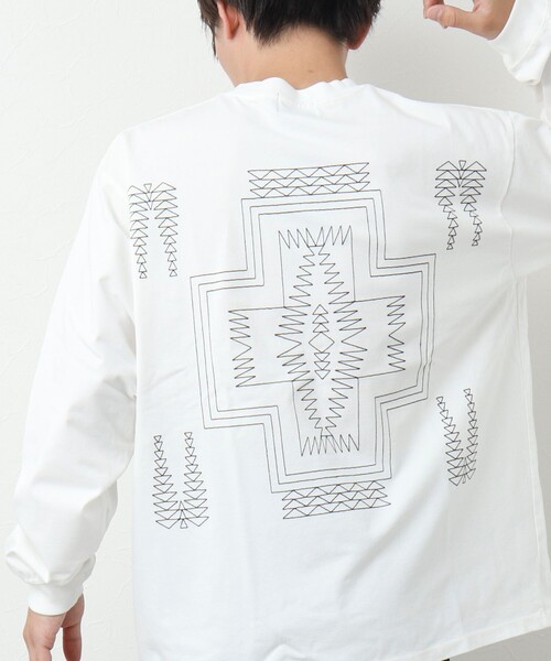 PENDLETON（ペンドルトン）の「【PENDLETON/ペンドルトン】Back EMB LS Tee バックエンブロイダリー ロンT 長袖Tシャツ 24AW（Tシャツ/カットソー・メンズ・ブラック/オフホワイト/ベージュ/カーキ・M/L）」の5枚目の写真