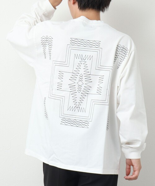 PENDLETON（ペンドルトン）の「【PENDLETON/ペンドルトン】Back EMB LS Tee バックエンブロイダリー ロンT 長袖Tシャツ 24AW（Tシャツ/カットソー・メンズ・ブラック/オフホワイト/ベージュ/カーキ・M/L）」の6枚目の写真