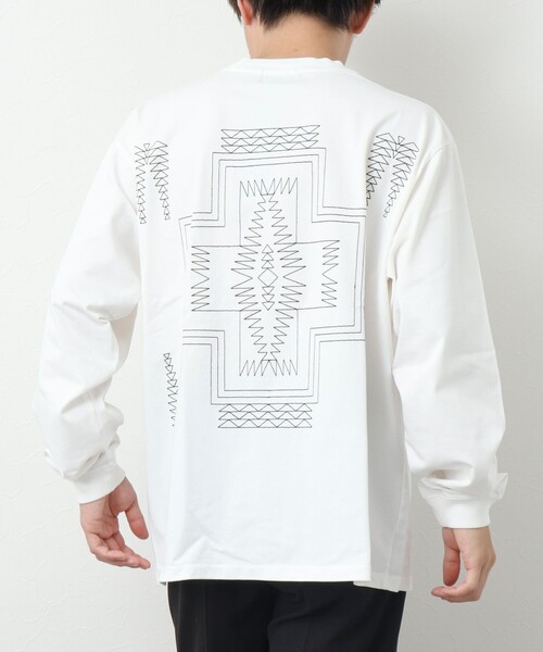 PENDLETON（ペンドルトン）の「【PENDLETON/ペンドルトン】Back EMB LS Tee バックエンブロイダリー ロンT 長袖Tシャツ 24AW（Tシャツ/カットソー・メンズ・ブラック/オフホワイト/ベージュ/カーキ・M/L）」の7枚目の写真