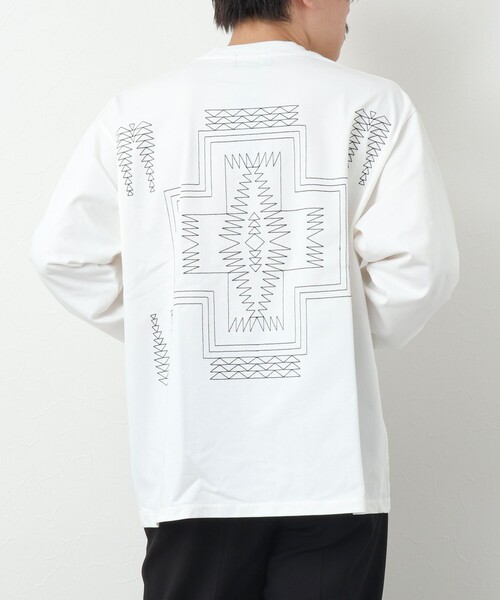 PENDLETON（ペンドルトン）の「【PENDLETON/ペンドルトン】Back EMB LS Tee バックエンブロイダリー ロンT 長袖Tシャツ 24AW（Tシャツ/カットソー・メンズ・ブラック/オフホワイト/ベージュ/カーキ・M/L）」の8枚目の写真