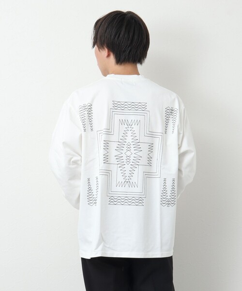 PENDLETON（ペンドルトン）の「【PENDLETON/ペンドルトン】Back EMB LS Tee バックエンブロイダリー ロンT 長袖Tシャツ 24AW（Tシャツ/カットソー・メンズ・ブラック/オフホワイト/ベージュ/カーキ・M/L）」の10枚目の写真