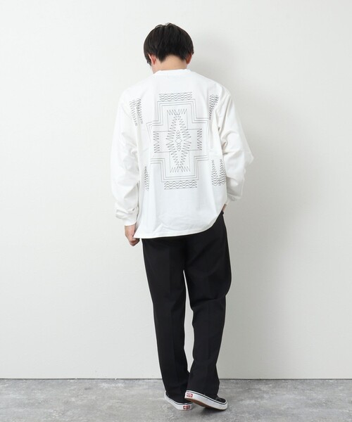 PENDLETON（ペンドルトン）の「【PENDLETON/ペンドルトン】Back EMB LS Tee バックエンブロイダリー ロンT 長袖Tシャツ 24AW（Tシャツ/カットソー・メンズ・ブラック/オフホワイト/ベージュ/カーキ・M/L）」の14枚目の写真