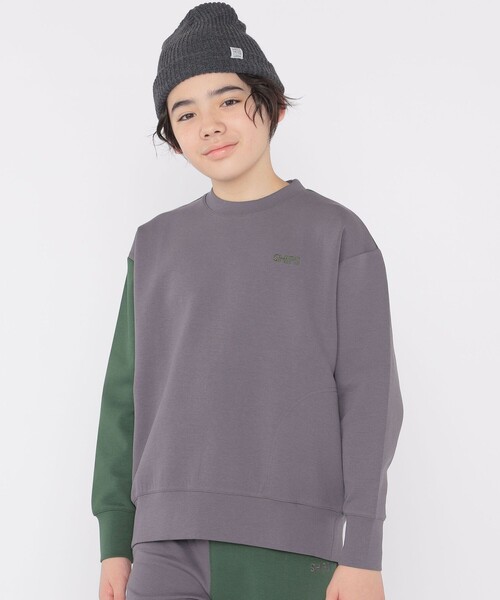 SHIPS（シップス）の「SHIPS KIDS:140～160cm / 2トーン スウェット（スウェット・キッズ・グレー系/ネイビー・160/150/140）」の4枚目の写真