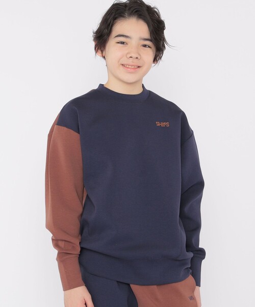 SHIPS（シップス）の「SHIPS KIDS:140～160cm / 2トーン スウェット（スウェット・キッズ・グレー系/ネイビー・160/150/140）」の5枚目の写真