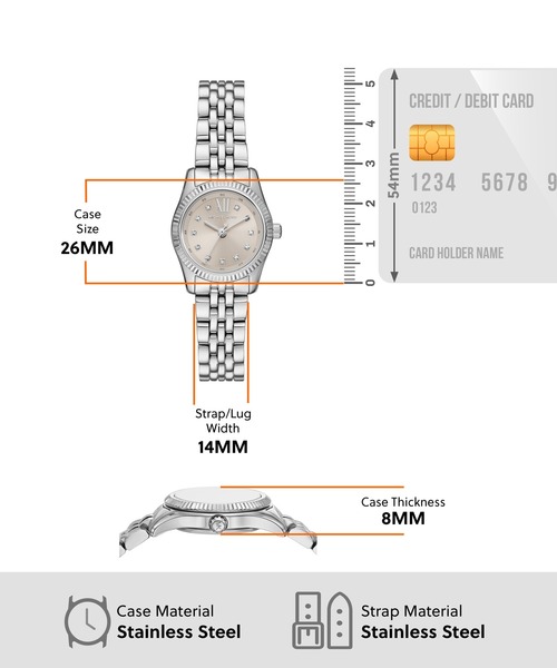 MICHAEL KORS(マイケルコース)の「マイケル・コース 腕時計 レディース アナログ ステンレス MK4843(アナログ腕時計・レディース・シルバー・FREE)」の6枚目の写真