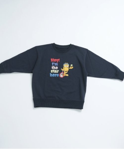 and D. petit main（アンドディープティマイン）の「【親子リンク】Kidsガーフィールド裏毛プルオーバー（スウェット・キッズ・オフホワイト/グレー/オレンジ/ネイビー・100cm/110cm/120cm/130cm/140cm/150cm）」の5枚目の写真