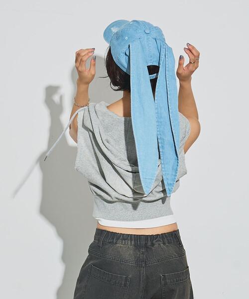 WEGO（ウィゴー）の「WEGO/うさ耳デニムキャップ（キャップ・レディース・スカイブルー/ブラック系その他・FREE）」の11枚目の写真