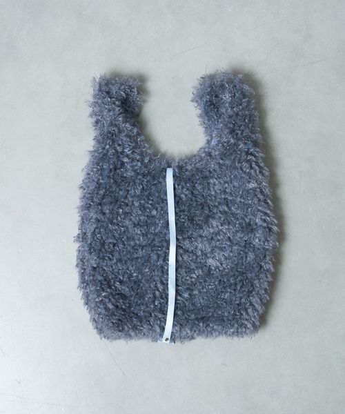 EARTH MADE(アースメイド)の「CURLY FUR MARCHE BAG ファーマルシェバッグ(トートバッグ・レディース・ベージュ/グレー/ピンク・0)」の1枚目の写真