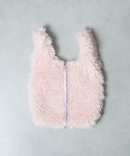 EARTH MADE(アースメイド)の「CURLY FUR MARCHE BAG ファーマルシェバッグ(トートバッグ・レディース・ベージュ/グレー/ピンク・0)」の3枚目の写真