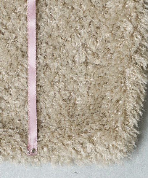 EARTH MADE(アースメイド)の「CURLY FUR MARCHE BAG ファーマルシェバッグ(トートバッグ・レディース・ベージュ/グレー/ピンク・0)」の7枚目の写真