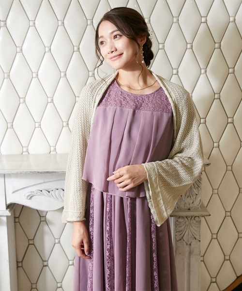 ボレロにもなる透かし網ストール（ストール/ショール）｜Jolie et