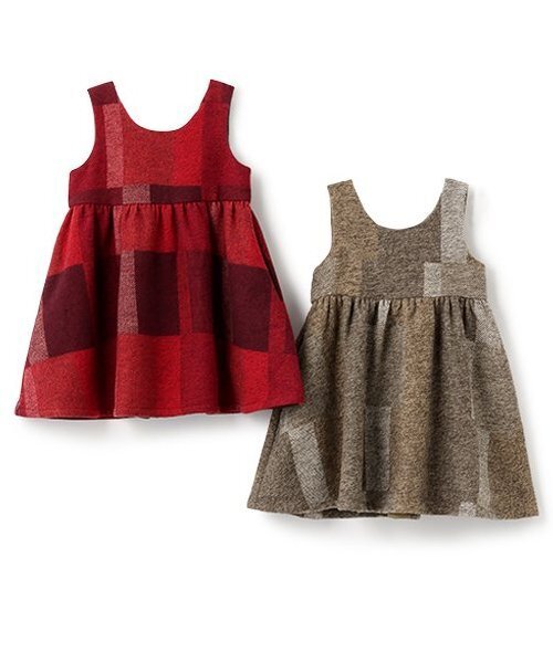 ジャンバースカートチェック柄 パッチワーク　ワンダフルワールド ジャンバースカートチェック柄 パッチワーク ワンダフルワールド