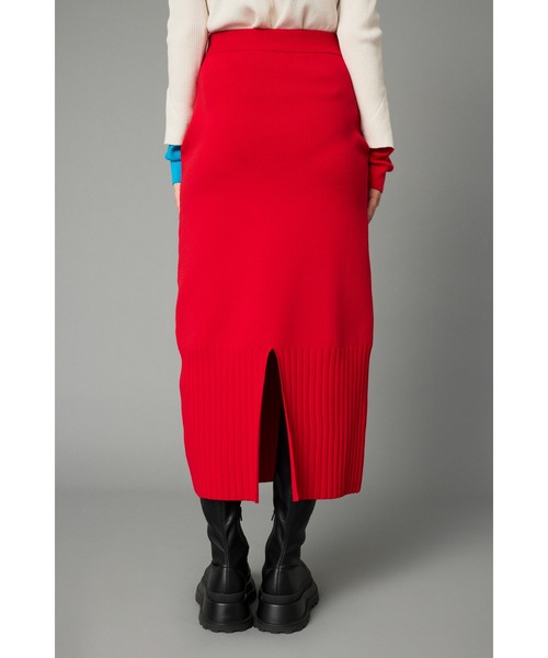 HeRIN.CYE(ヘリンドットサイ)の「2way slit knit skirt 2ウェイスリットニットスカート(スカート・レディース・レッド/ライトブルー/ネイビー・FREE)」の13枚目の写真